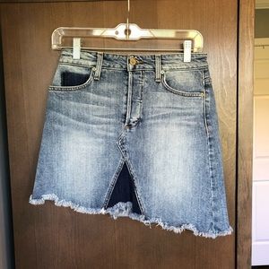Super cute asymmetrical Jean skirt!